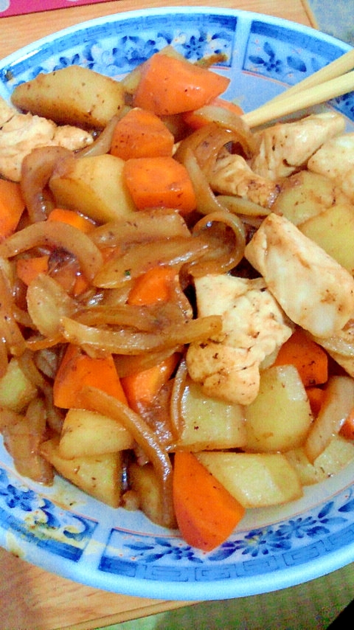 男の自炊料理 鶏肉じゃがいも人参玉ねぎ炒め レシピ 作り方 By アルビしょうはち 楽天レシピ 男の自炊料理 鶏肉じゃがいも人参玉ねぎ炒め レシピ 作り方 By アルビしょうはち 楽天レシピ